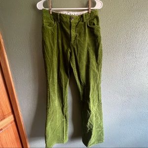 Landsend Green Corduroy Bootcut Pants Sz 6